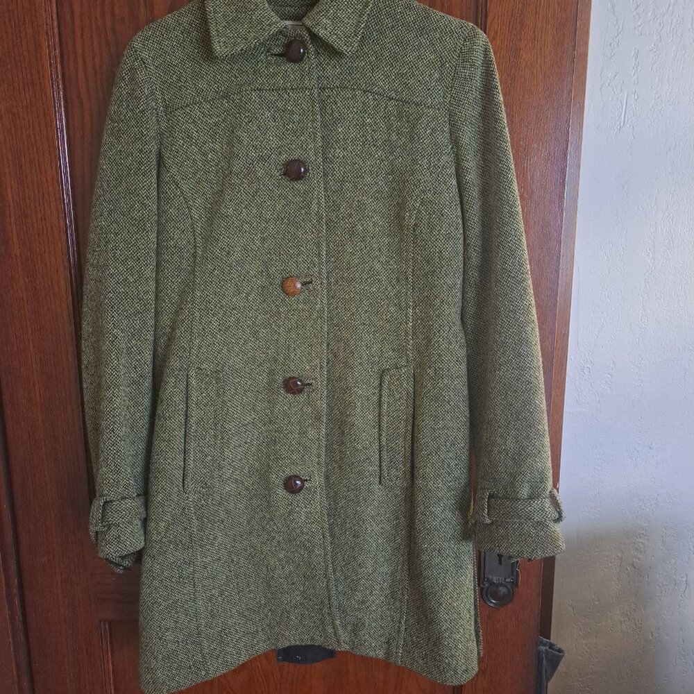 LL bean tweed dress coat